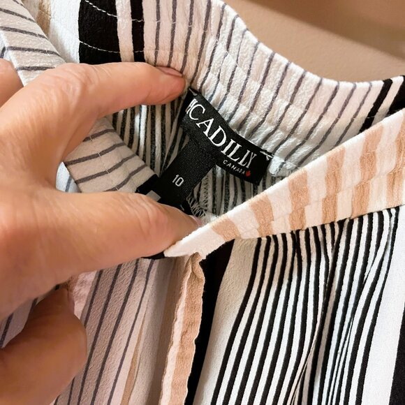 2PC set TUNIC Striped SHIRT and SUMMER PANT Made in Canada Picadilly Sz 10 EUC - Picture 11 of 11